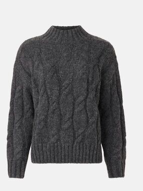 ROAM Charcoal Cable Knit Turtleneck Sweater